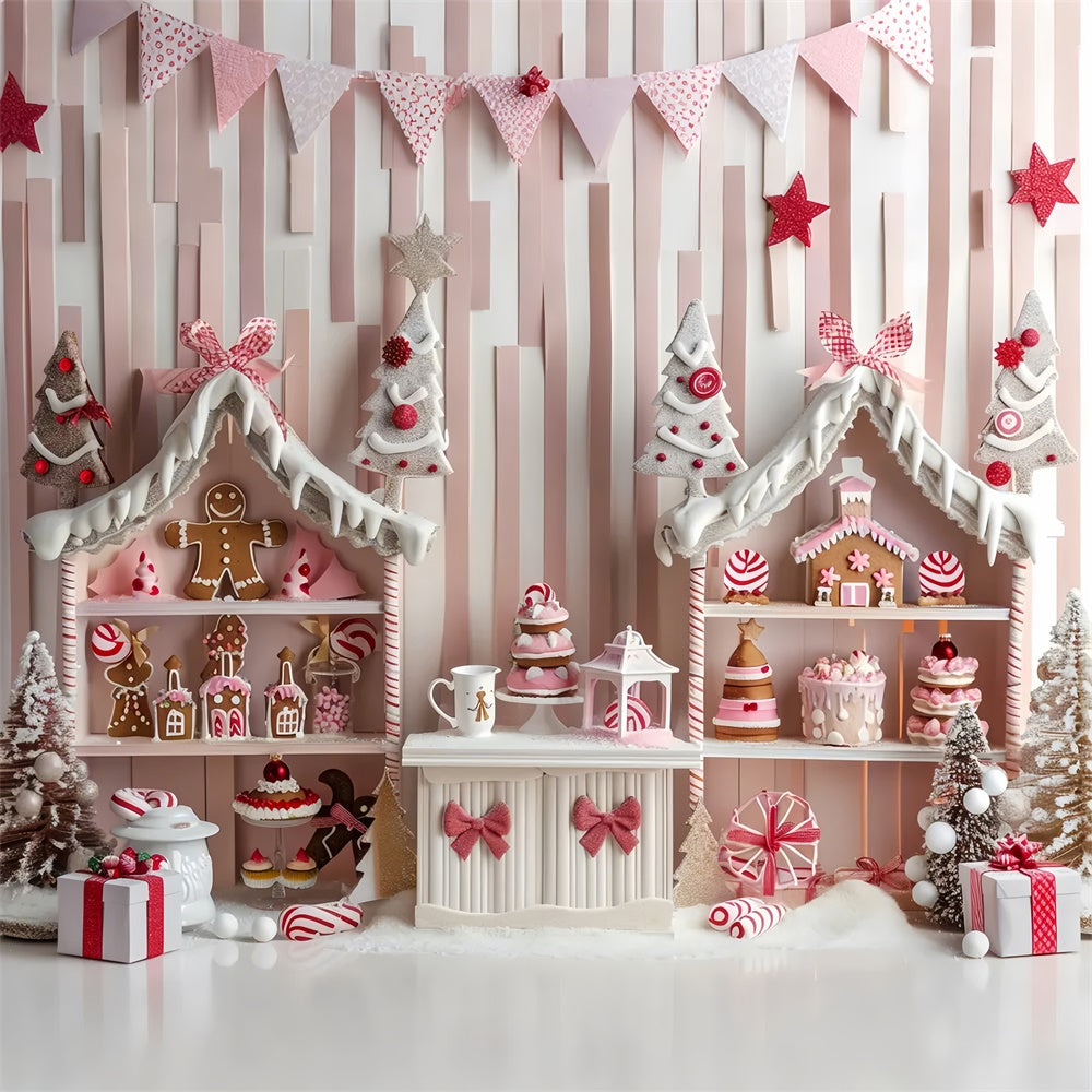 Weihnachten Rosa Lebkuchen Display Hintergrund BRP8-43