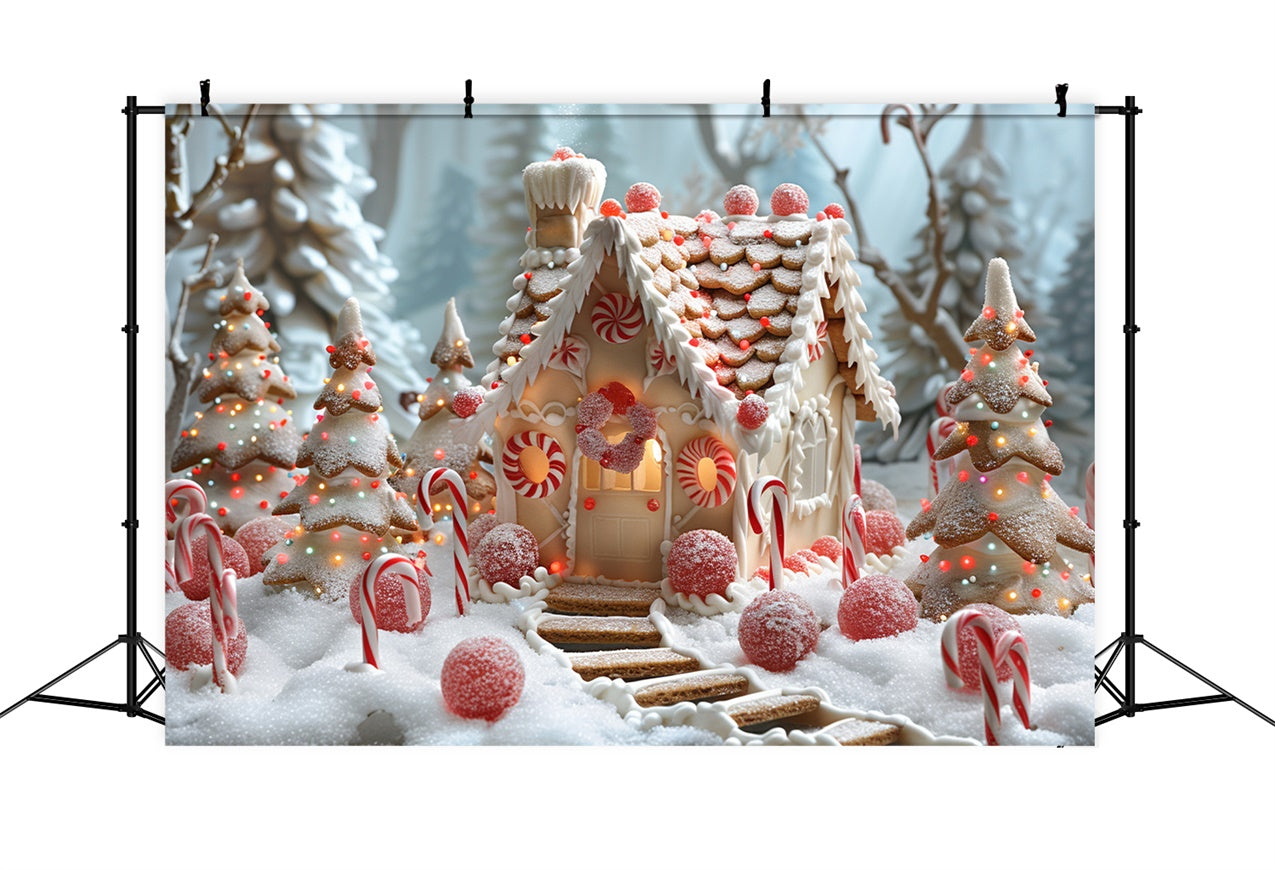 Zuckersüßes verschneites Candyland-Weihnachtsdorf BRP9-126