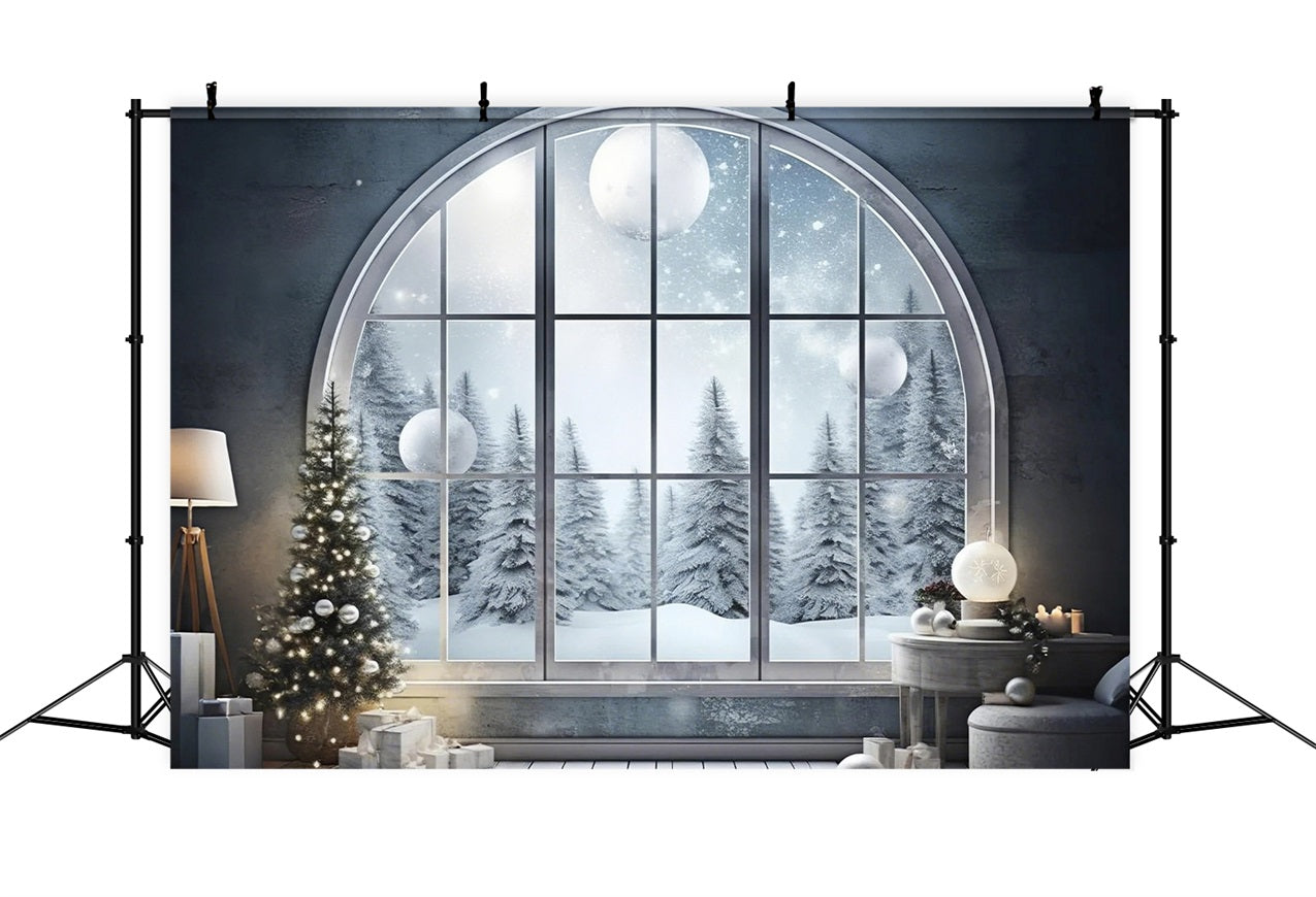 Winter Wonderland Grand Arched Window Backdrop BRP9-240