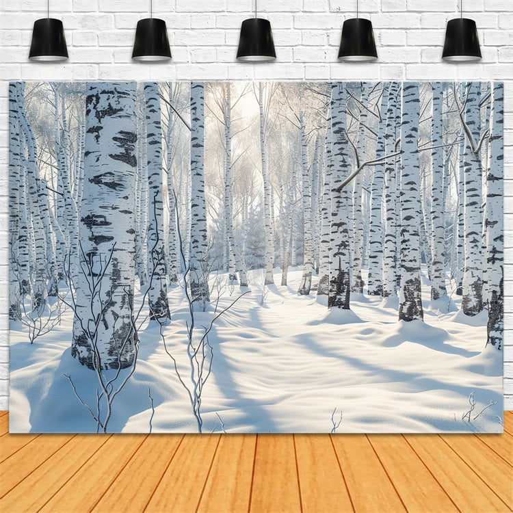 Winterwunderland Wald Schneelandschaft Hintergrund BRP9-320