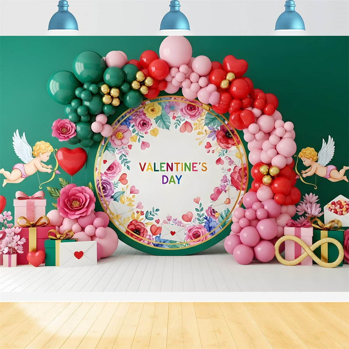 Ideen für Valentinstag-Hintergründe Amor Blumen Ballons Ideen für Valentinstag-Hintergründe Von Magali