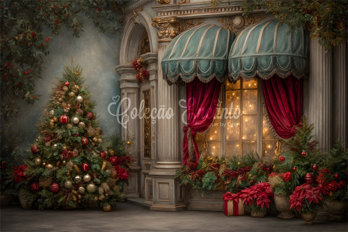 Xmas Backdrop Klassischer Palast Eingangs-Hintergrund CEM5-104