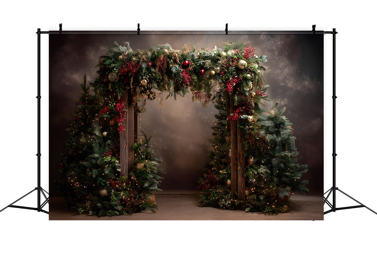 Weihnachten Fotokulissen Elegantes Weihnachten Bogen Hintergrund CEM5-44