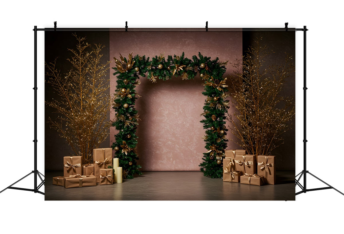 Weihnachten Backdrops Verkauf Minimal Festlicher Bogen Geschenk Backdrop CEM5-6