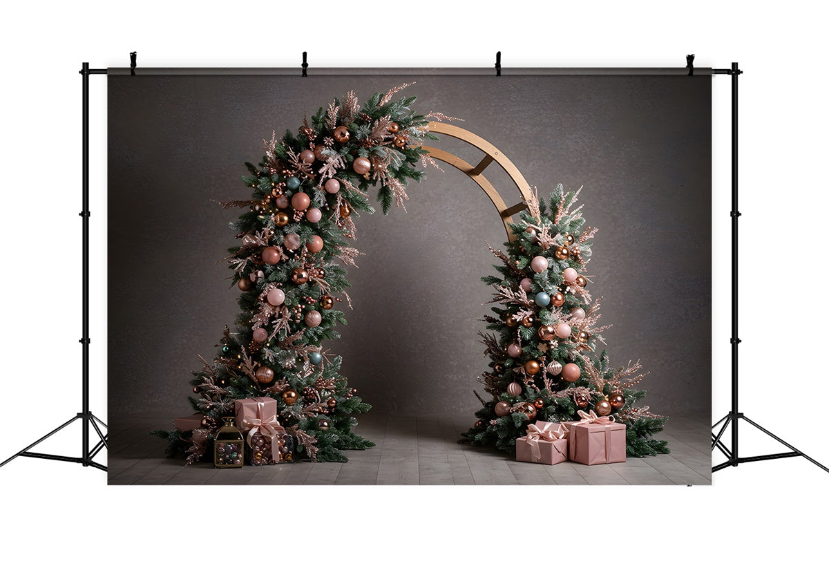 Weihnachten Backdrop Vintage Weihnachten Bogen Geschenk Backdrop CEM5-7