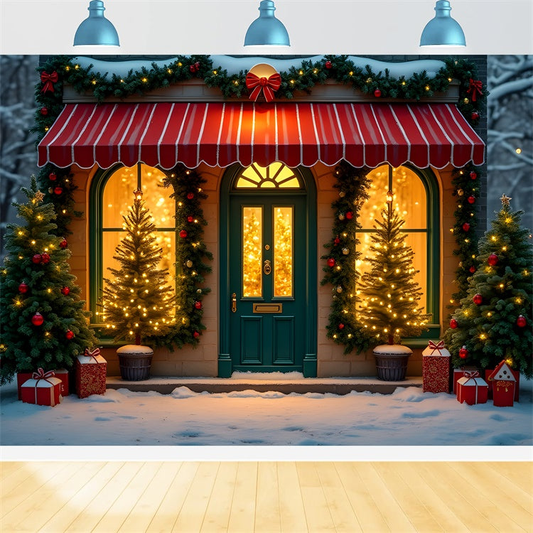Xmas Backdrop Glühender Baum Schaufenster Backdrop CEM5-80