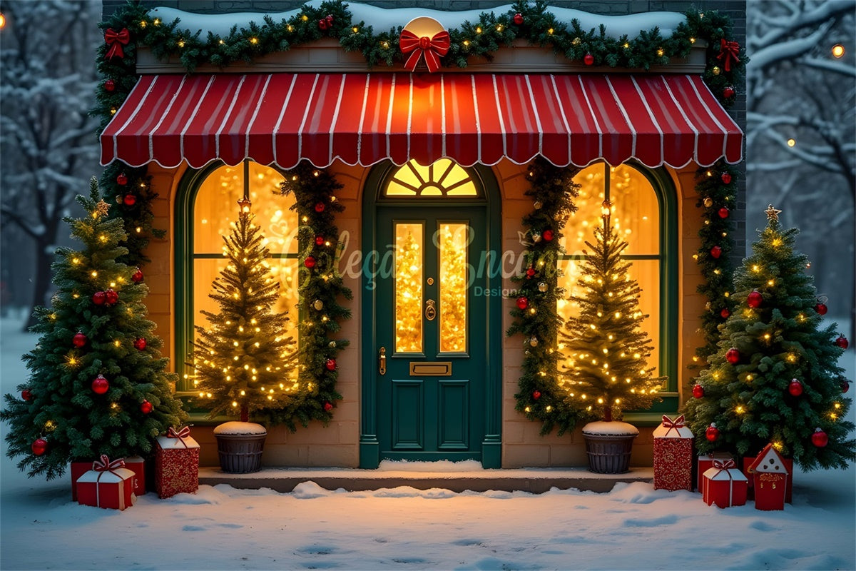 Xmas Backdrop Glühender Baum Schaufenster Backdrop CEM5-80