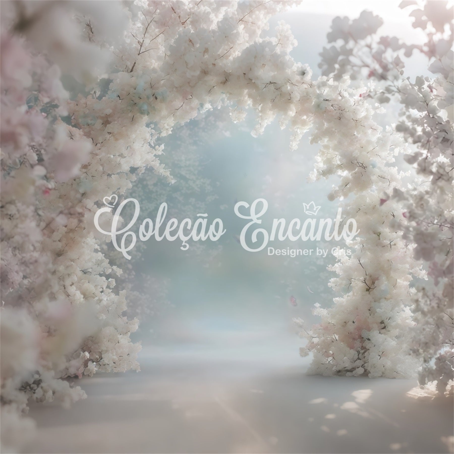 Ideen für Muttertags-Hintergründe Zarter Kirschblütenbogen Happy Mothers Day Foto-Hintergrund von Magali