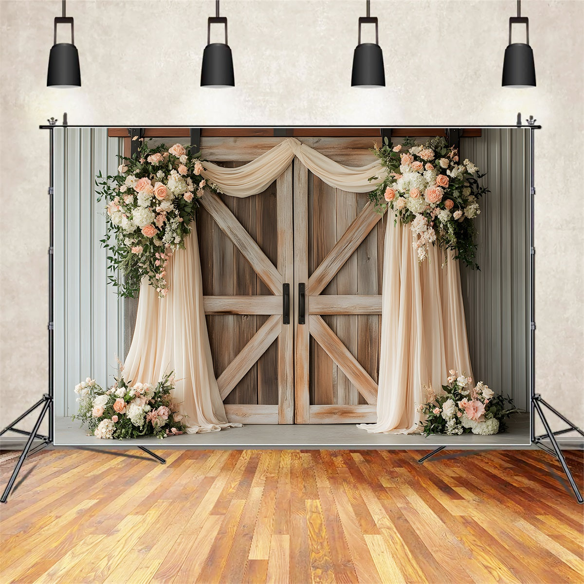 Ideen für Muttertags-Hintergründe Rustikaler Blumenbogen Muttertags-Fotoshooting-Hintergrund von Magali