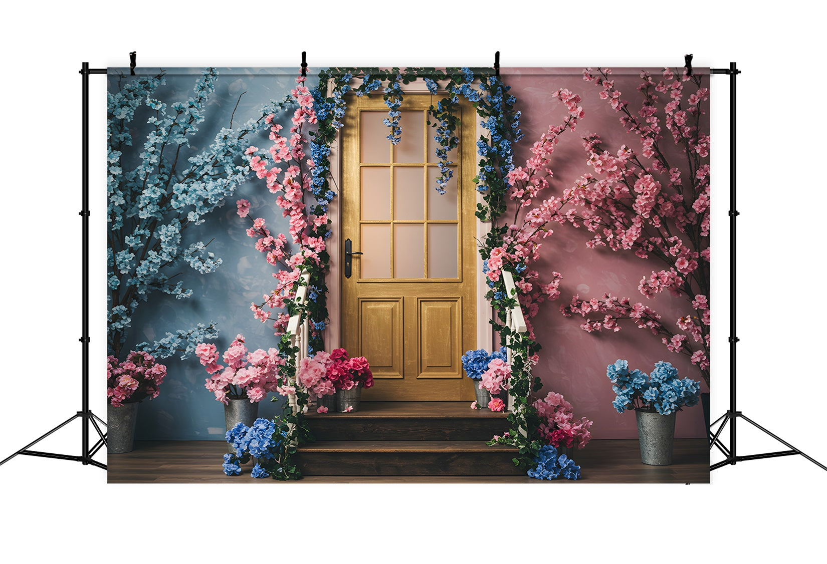 Hintergründe für den Muttertag Zweifarbige Blumentür Muttertags-Fotohintergründe von Magali