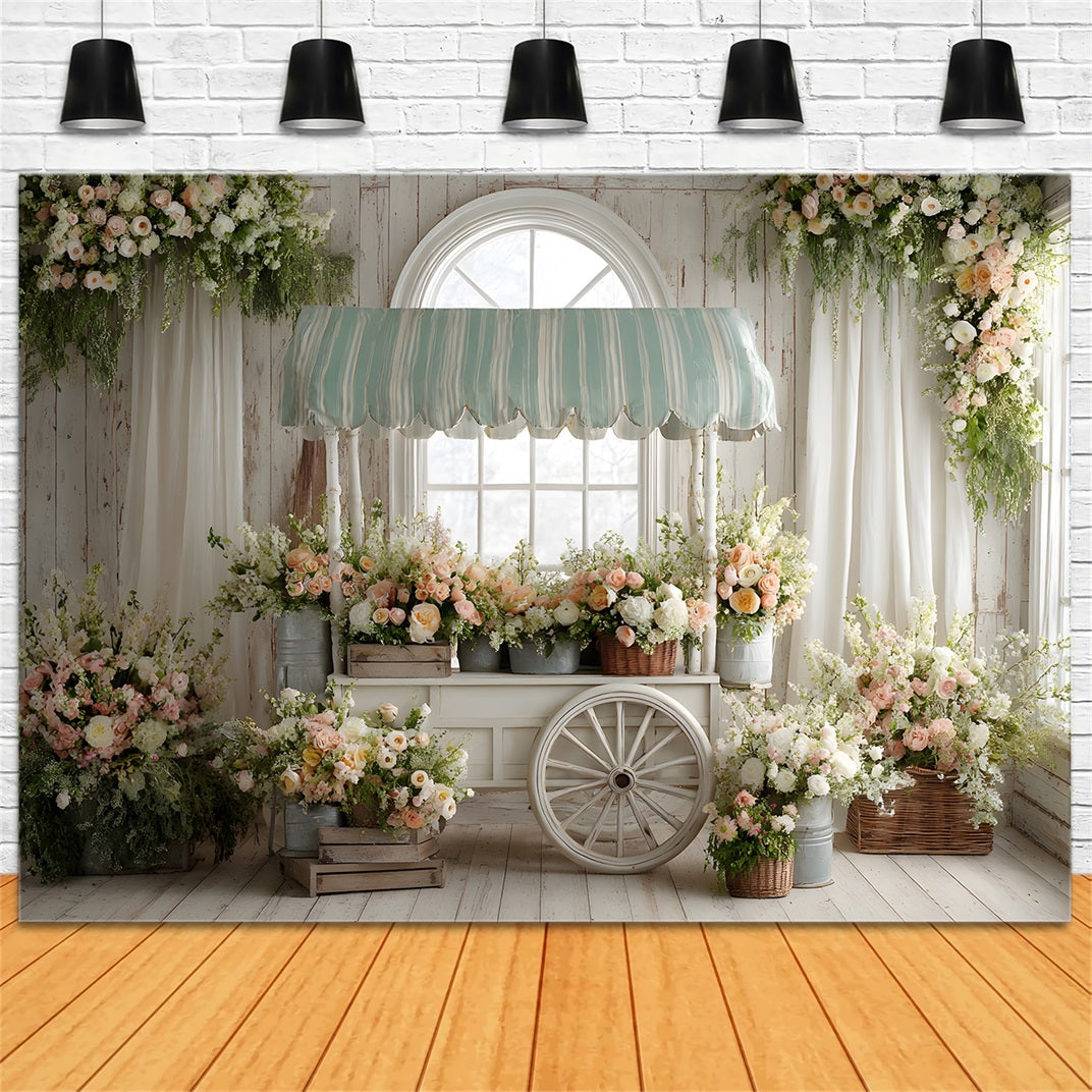 Osterfenster Frühlingslicht-Hintergrund Bloom Cart Weißes Fenster Osterhintergrund von Magali