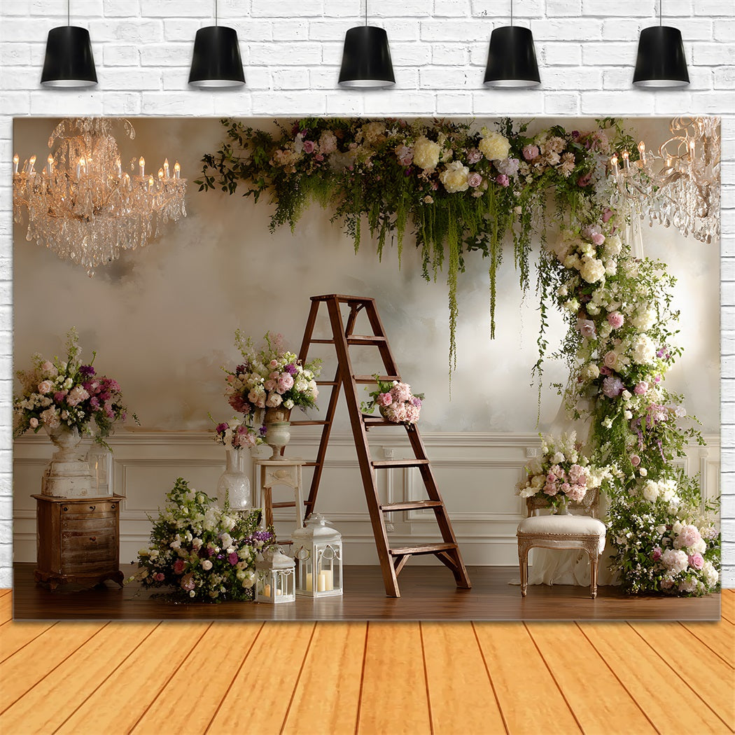 Hintergrund zum Muttertag Üppiger Blumenbogenleiter Fotohintergründe zum Muttertag von Magali