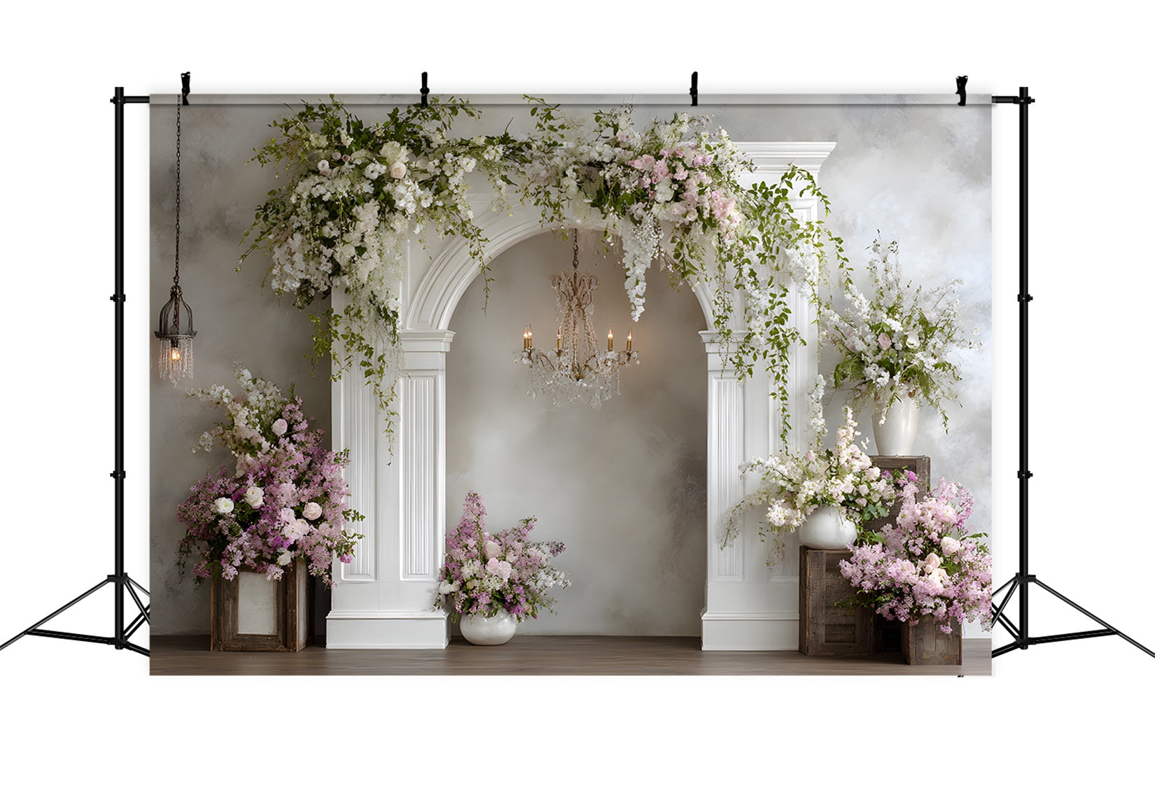 Hintergründe zum Muttertag Eleganter Blumenbogen-Design-Hintergrund Muttertag von Magali