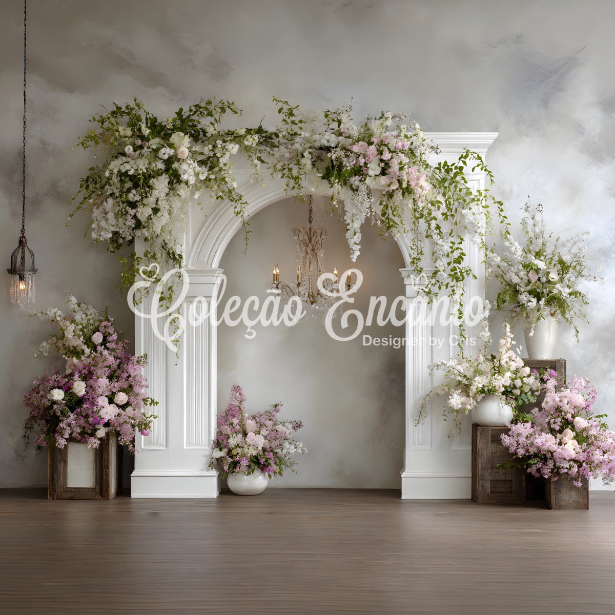 Hintergründe zum Muttertag Eleganter Blumenbogen-Design-Hintergrund Muttertag von Magali