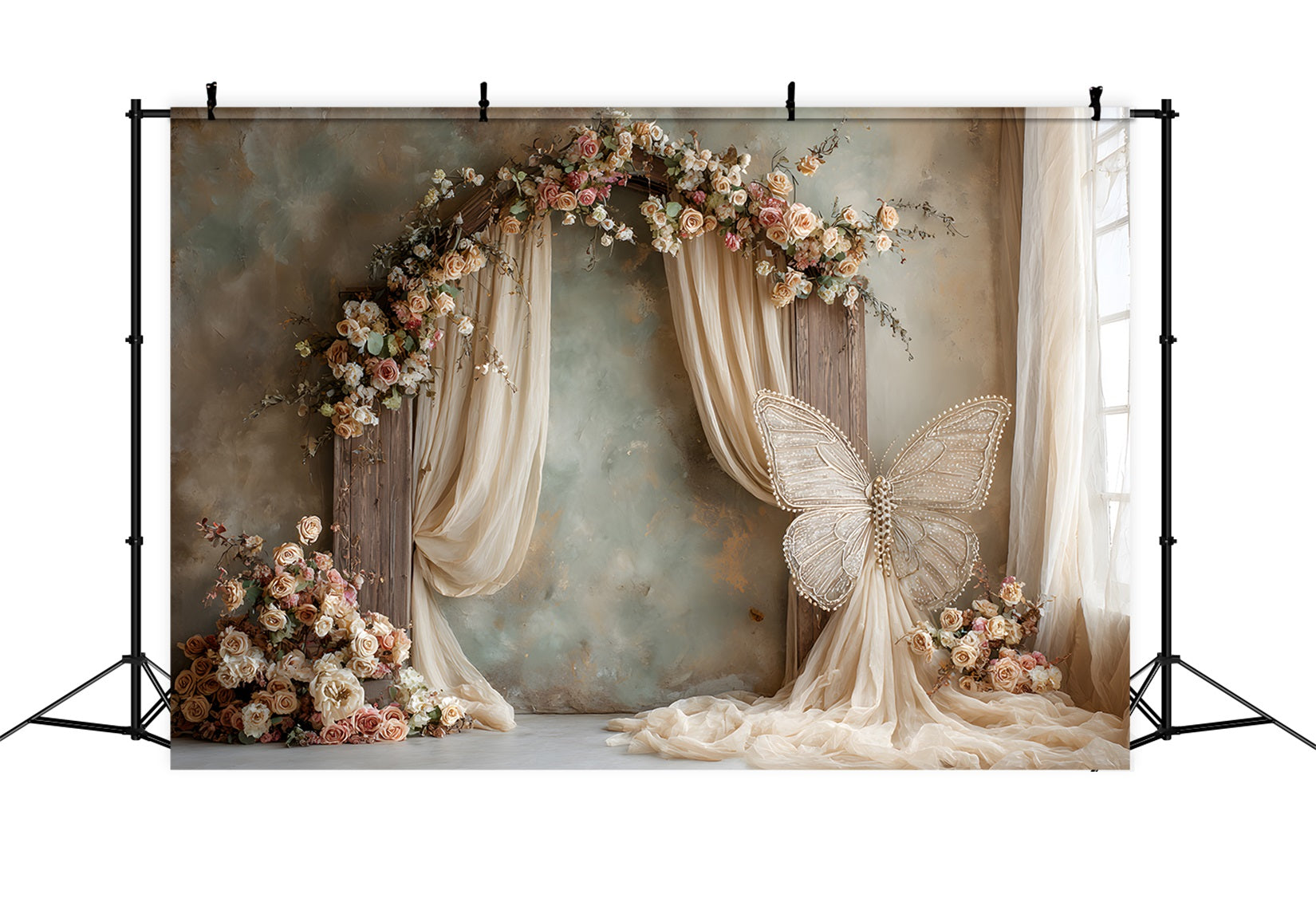 Hintergründe für den Muttertag Eleganter Rosenbogen Schmetterlingshintergründe für den Muttertag Von Magali