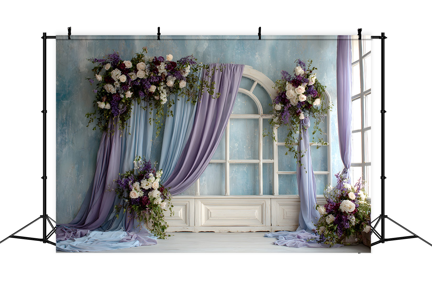 Hintergrund für Fotoshooting zum Muttertag Lavendelfarbener Blumenbogen Hintergrund für Fotoshooting zum Muttertag von Magali