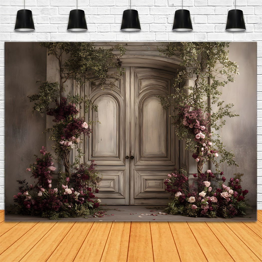 Fotohintergründe zum Muttertag Romantischer Blumenbogen Hintergrund für Fotos zum Muttertag von Magali