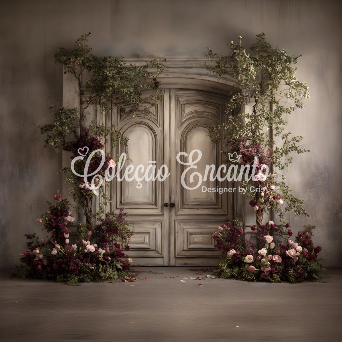 Fotohintergründe zum Muttertag Romantischer Blumenbogen Hintergrund für Fotos zum Muttertag von Magali