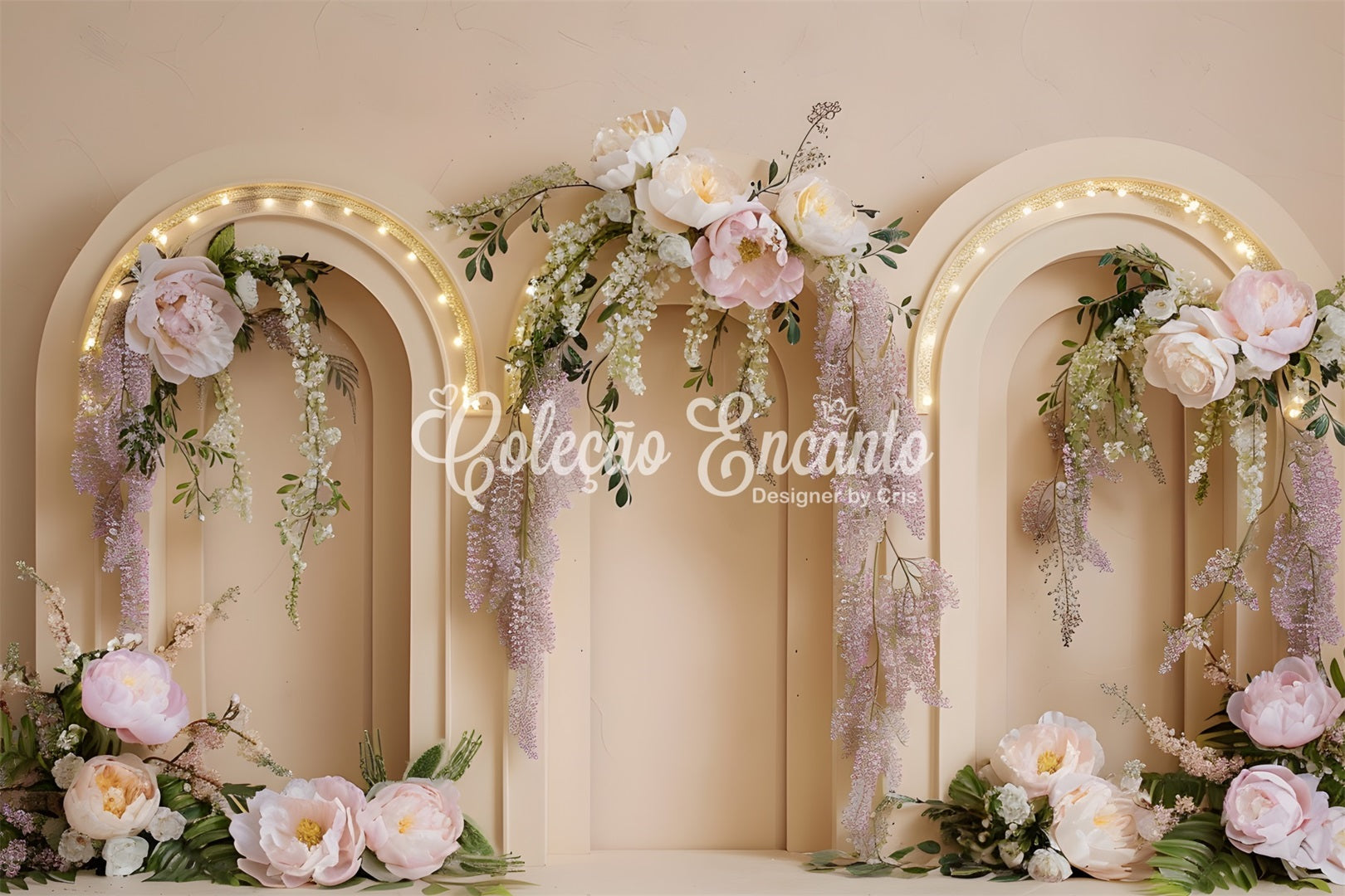 Fotohintergrund zum Muttertag Romantischer rosa Blumenbogen Ideen für Fotohintergründe zum Muttertag von Magali