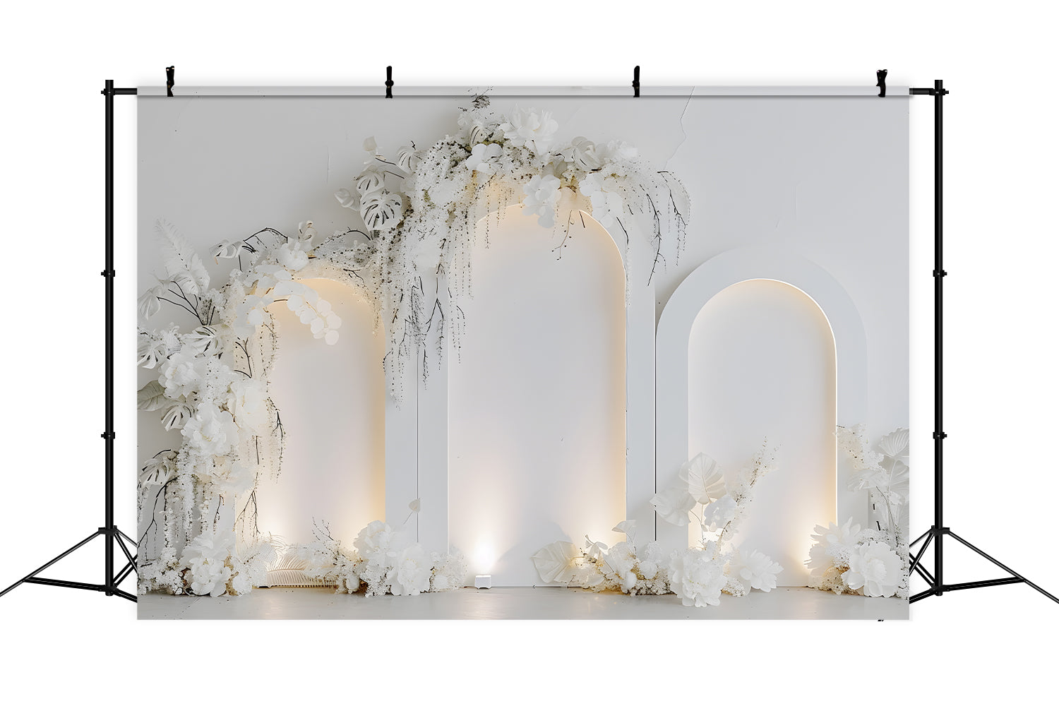 Fotohintergründe zum Muttertag Zarte weiß-goldene Blumenpracht Hintergrund zum Muttertag von Magali