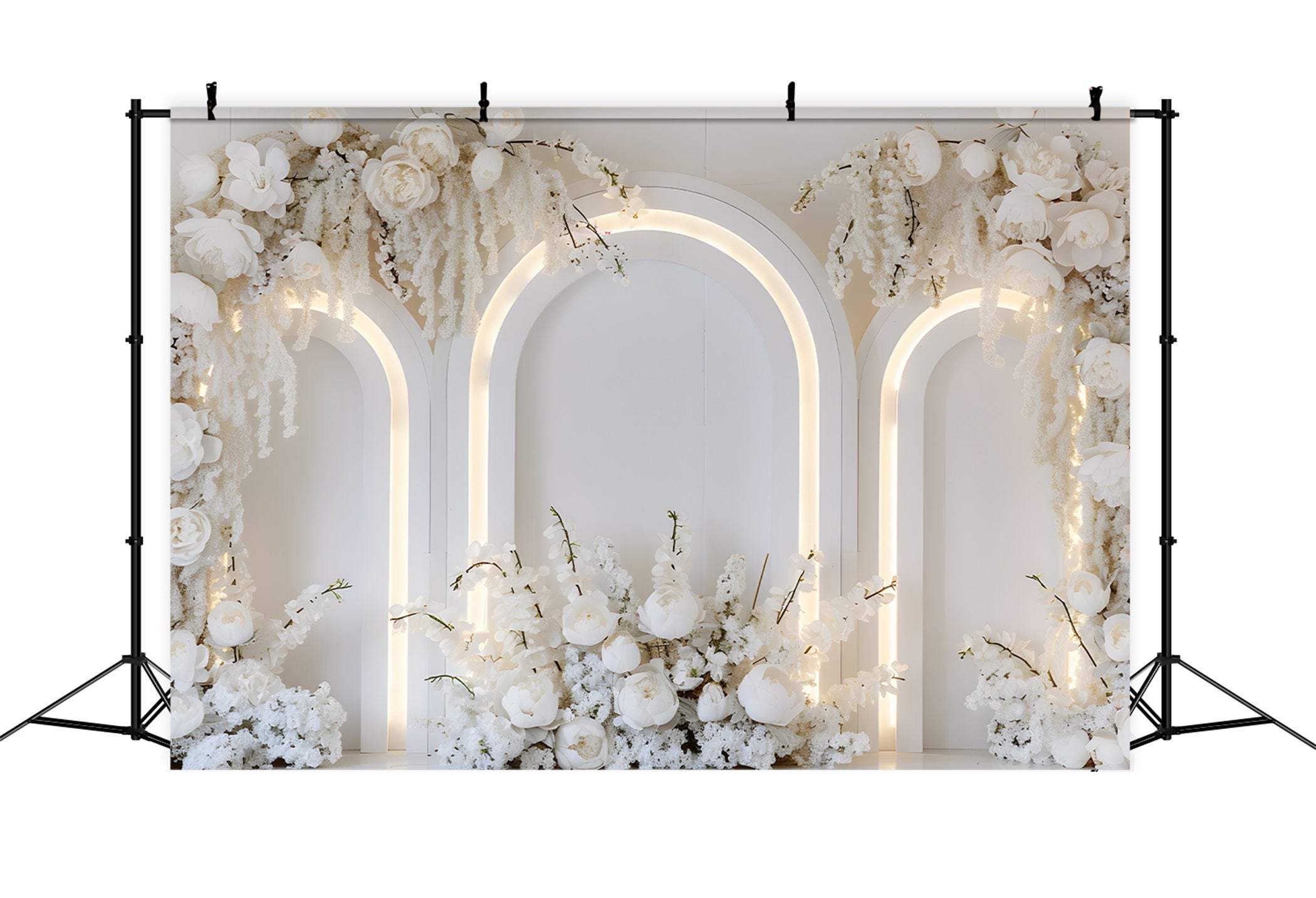 Ideen für Hintergründe zum Muttertag Reinweißer Blumenbogen Fotohintergründe zum Muttertag von Magali