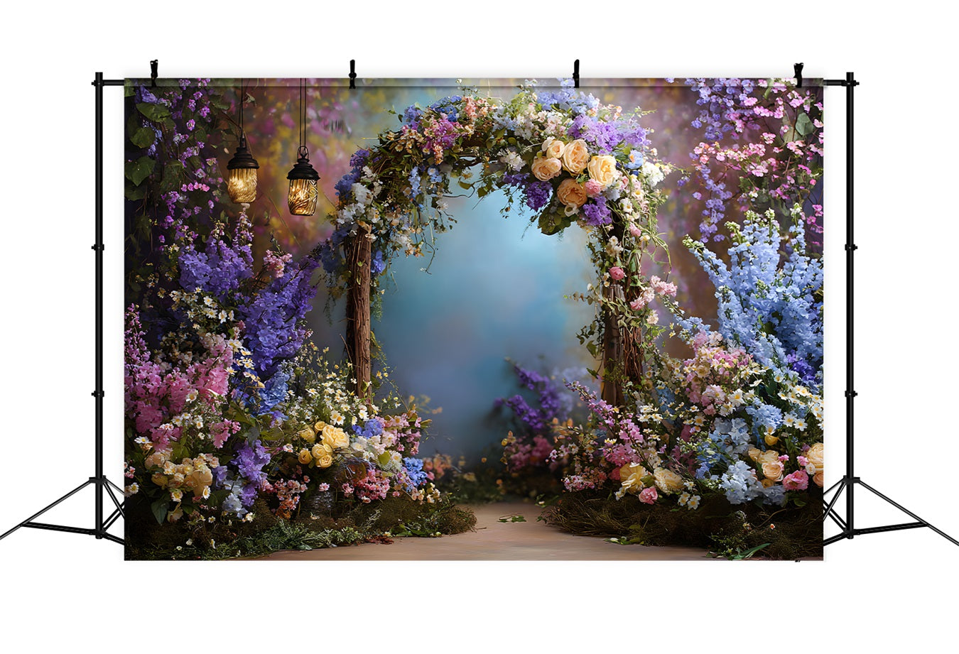 Ideen für Hintergründe zum Muttertag Zarter pastellfarbener Blumenbogen Hintergrunddesign zum Muttertag von Magali