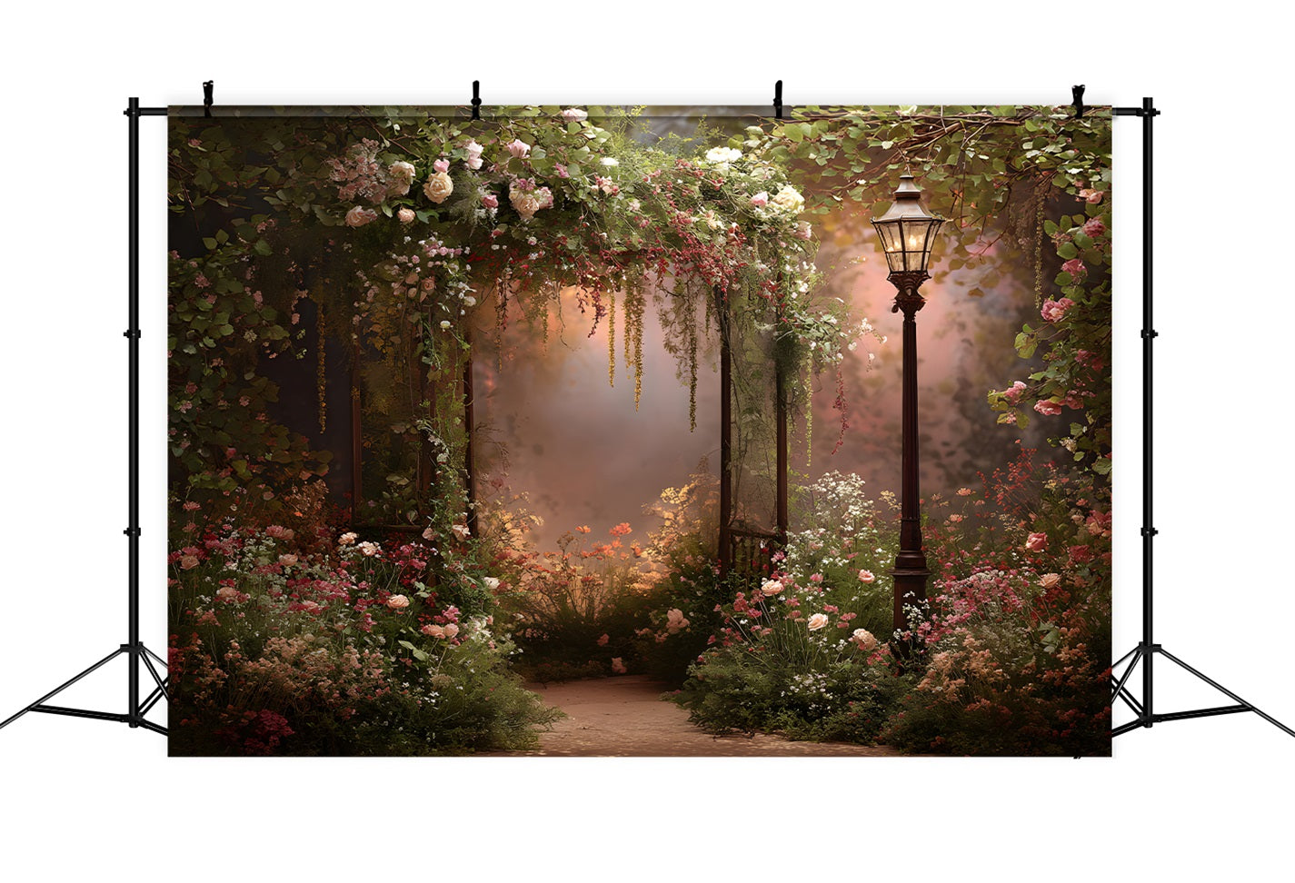 Fotokulissen zum Muttertag Vintage-Laternen Blumenbogen Fotokulissen zum Muttertag von Magali