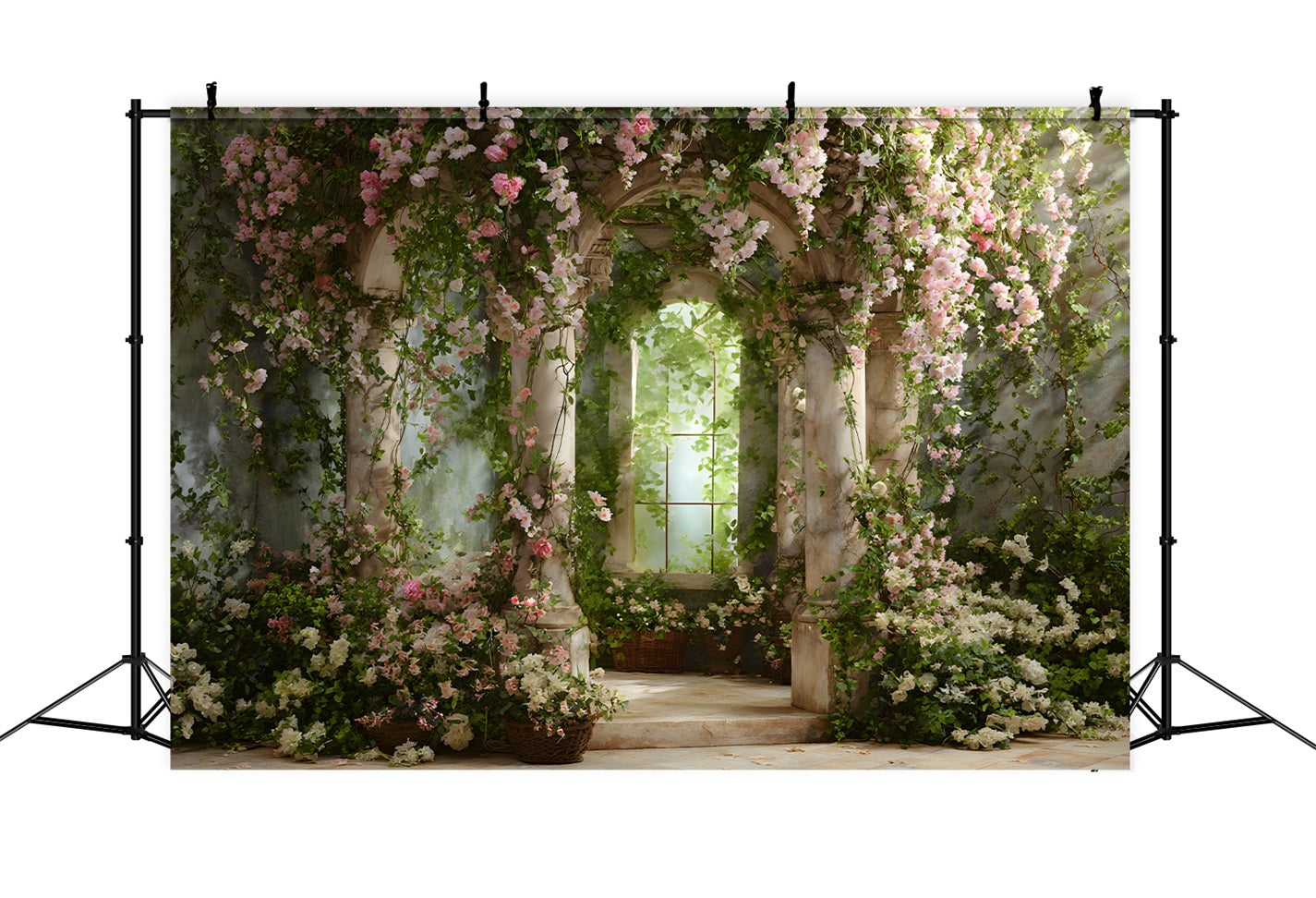 Einfache Fotokulisse zum Muttertag Verspielte Gartenblumenweg-Kulissenideen zum Muttertag von Magali