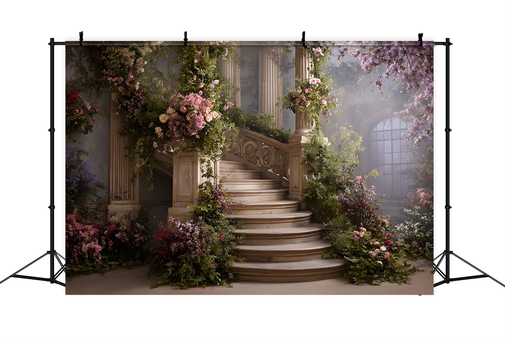 Ideen für einen schönen Muttertag Hintergrund Romantischer Blumenweg Treppe Muttertags-Hintergrund Von Magali