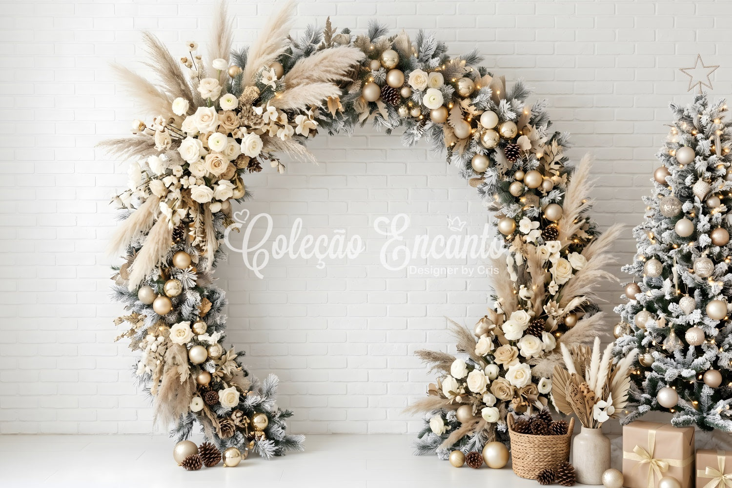 Boho Fest Szene Pampas Gras Blumen Bogen Dekoration CEM65-118
