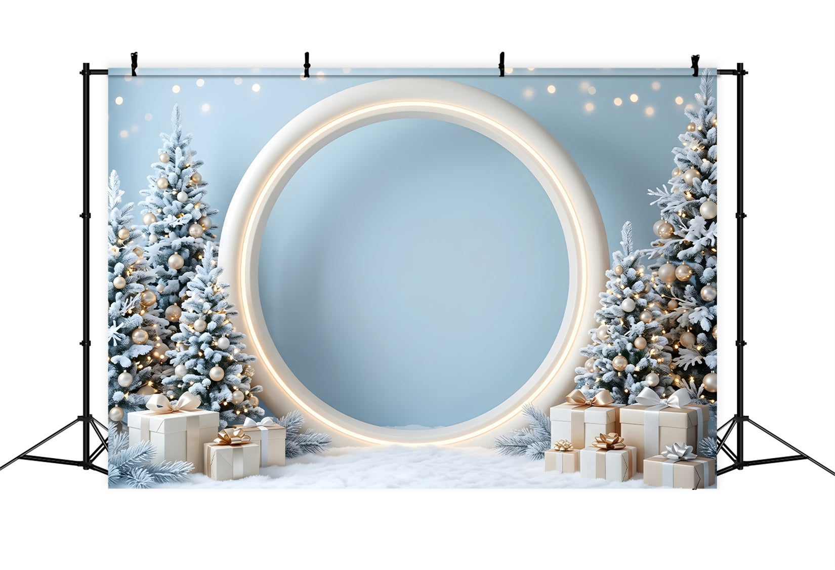 Frost Bogen Szene Blau Rundarch Geschenk Winter CEM65-132