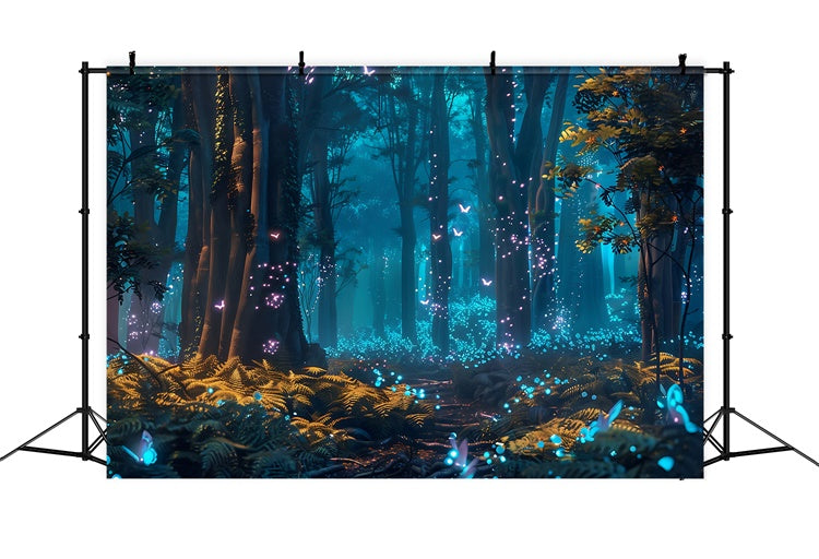 Wald Hintergrund Ideen Dreamy Glühwürmchen mondbeschienenen Wäldern Hintergrund CJJ2-43