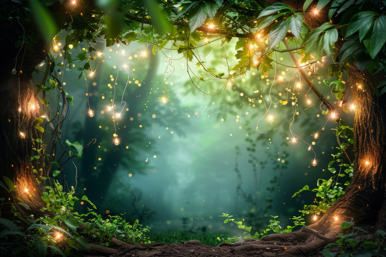 Wald Hintergrund Ideen Enchanted Glow Forest Archway Hintergrund CJJ2-45