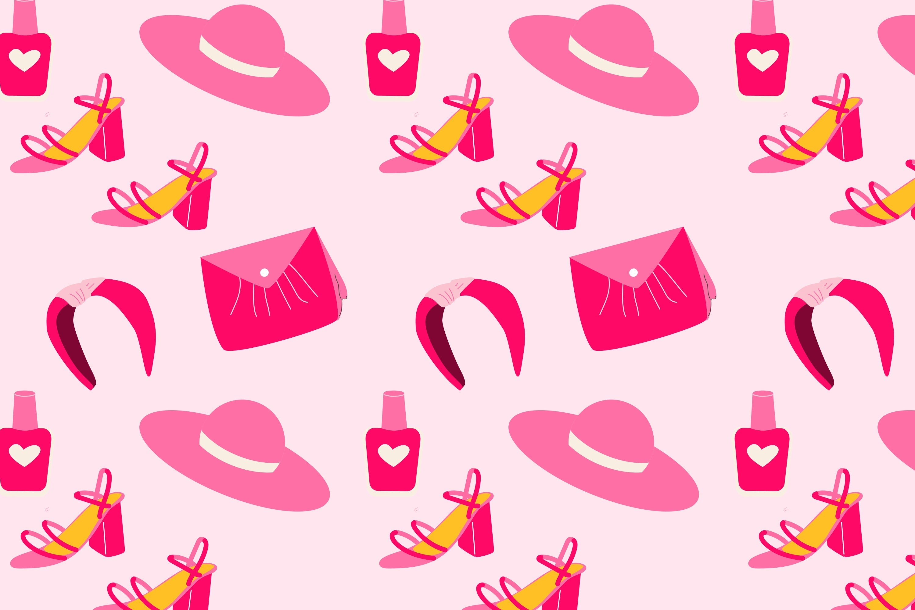 Pink Girl Backdrop Pink Glam Fashion Accessoires Backdrop CJJ2-69