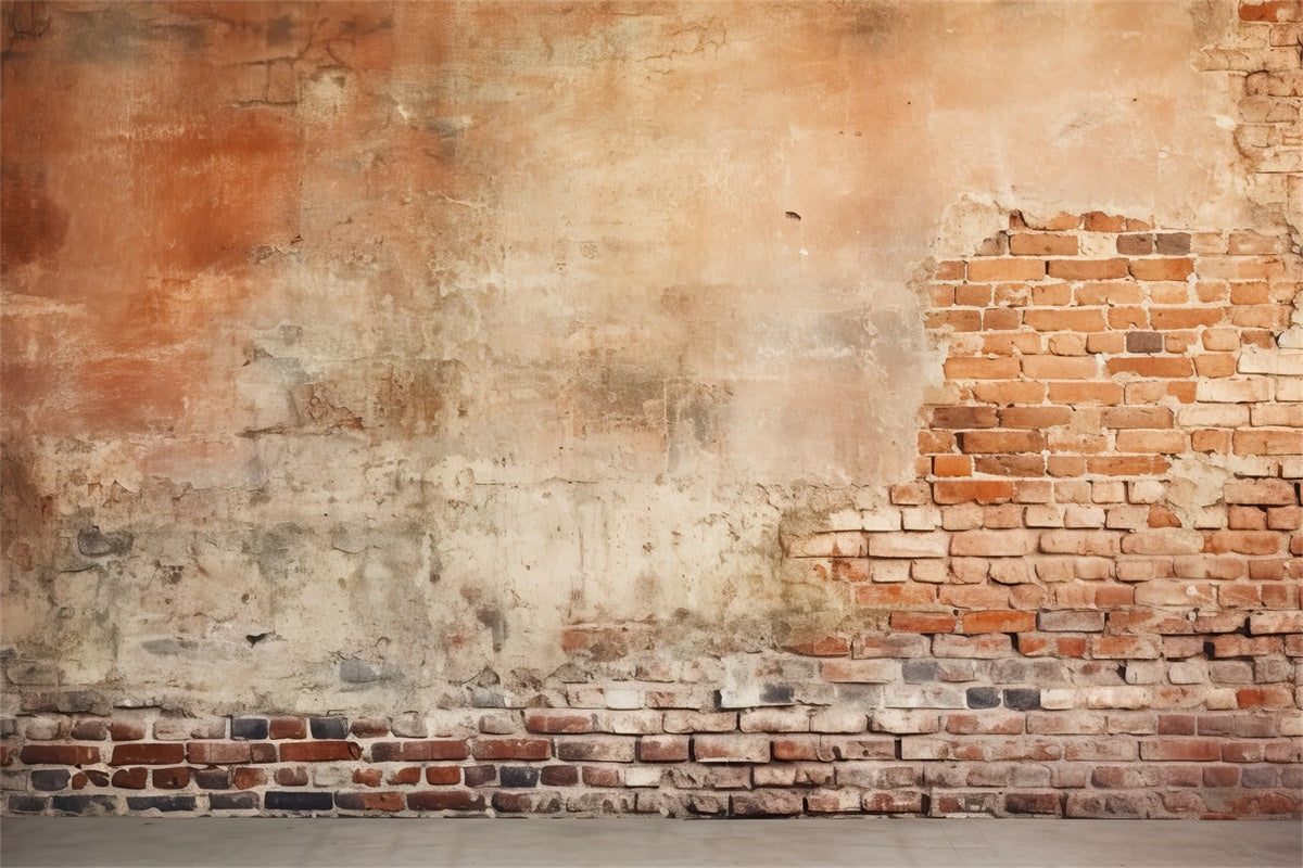 Backsteinwand Fotografie Hintergrundkulisse Distressed Aged Brick Backdrop CJJ3-35
