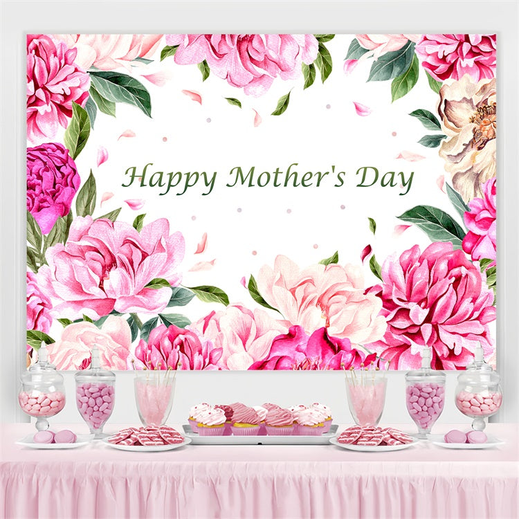 Muttertags-Hintergrundbild Personalisierbar Elegant Pfingstrose Pink Powder CJJ3-95