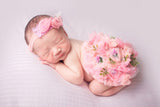 Neugeborene Fotografie Requisiten Floral Pom Pom Kleid für Baby Girl (mit passenden Kopfbedeckung) CL3