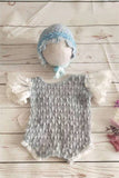 Neugeborene Fotografie Requisiten Spitze einteiliges Kleid für Baby-Mädchen (mit passenden Kopfbedeckung) CL5
