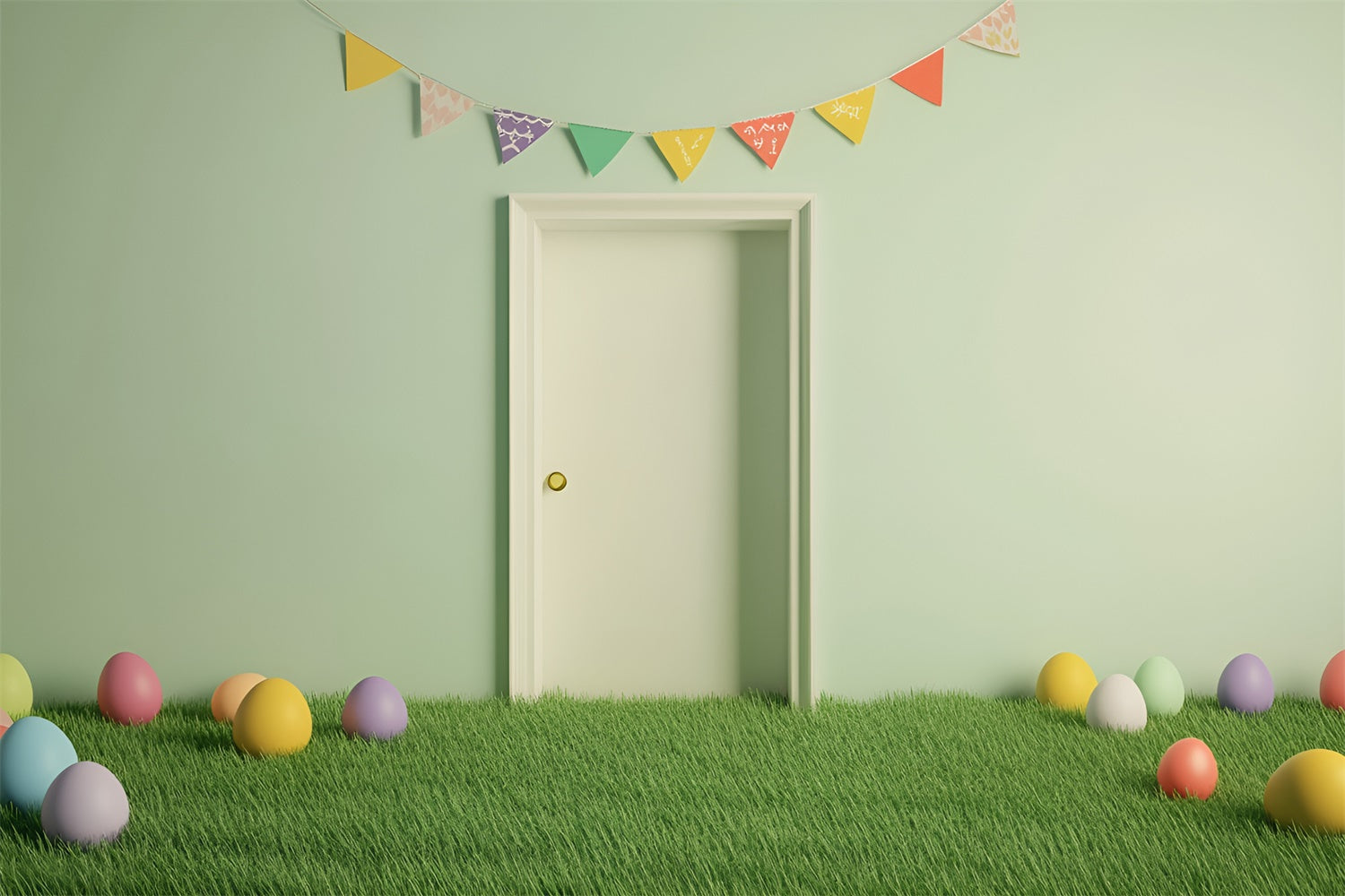 Ostern Bildhintergründe Frische Grüne Ostern Türhintergrund CSH2-101