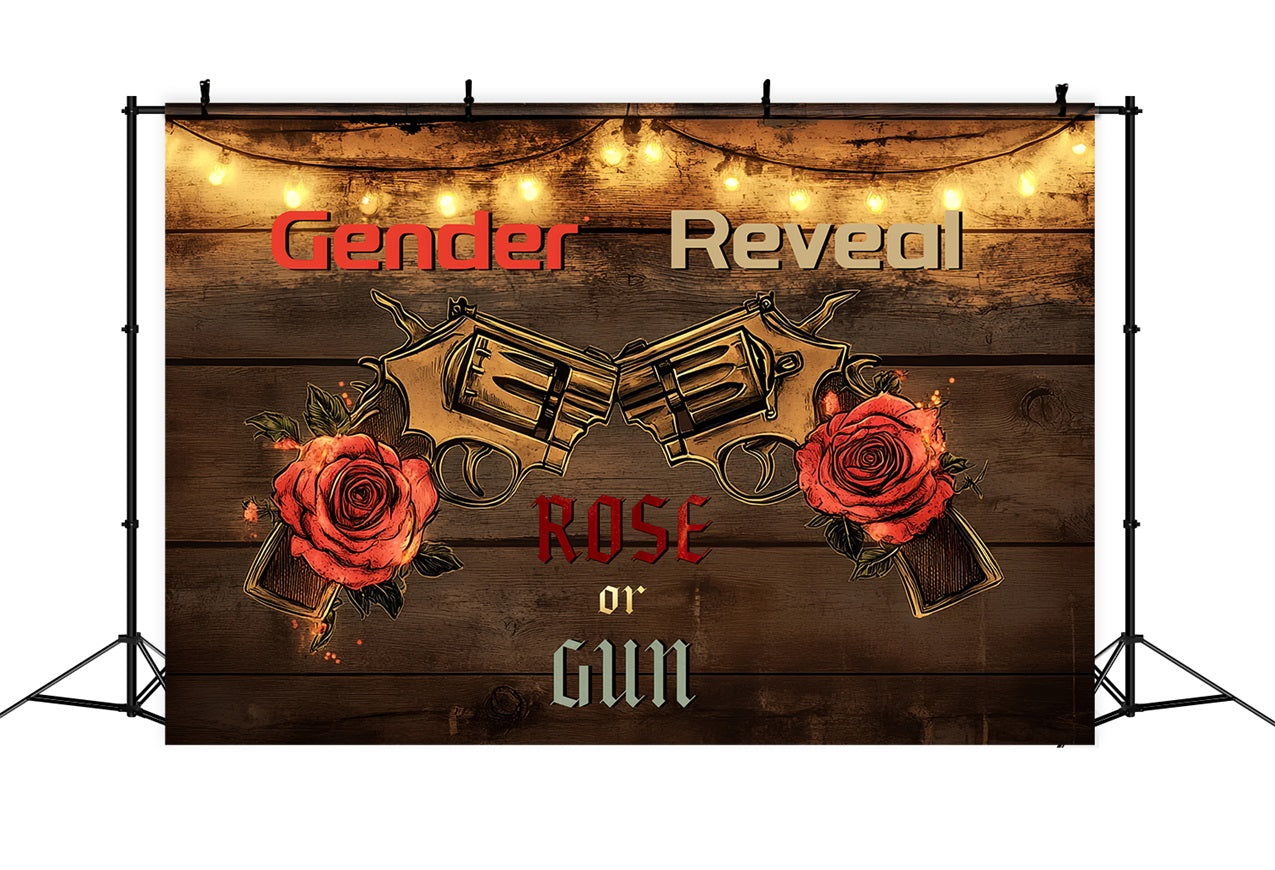 Baby Shower Fotohintergründe Gender Reveal Rose Gun Backdrop CSH2-190
