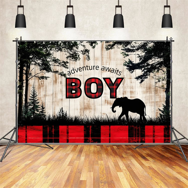 Baby Shower Backdrop Ideen Wald Abenteuer Geschlecht Reveal Hintergrund CSH2-199