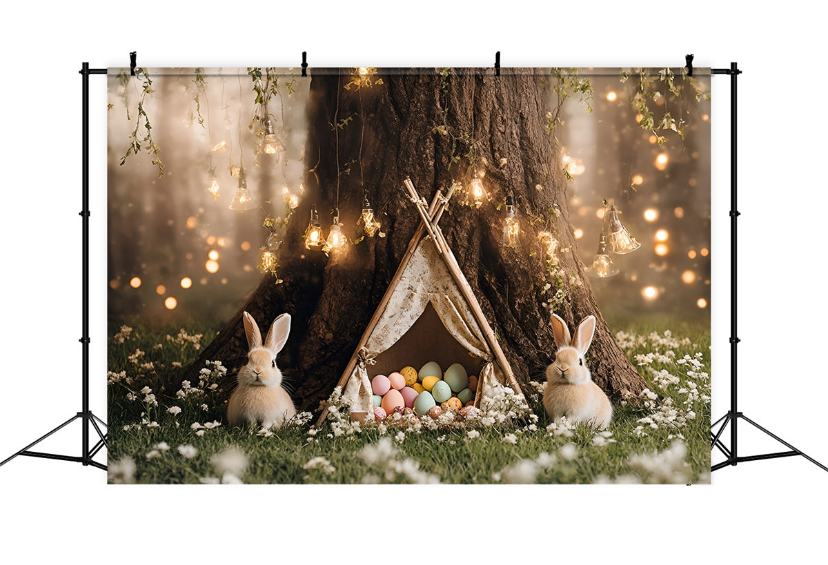 Ostern Backdrops Ideen Magical Bunny Cozy Tent Backdrop CSH2-35