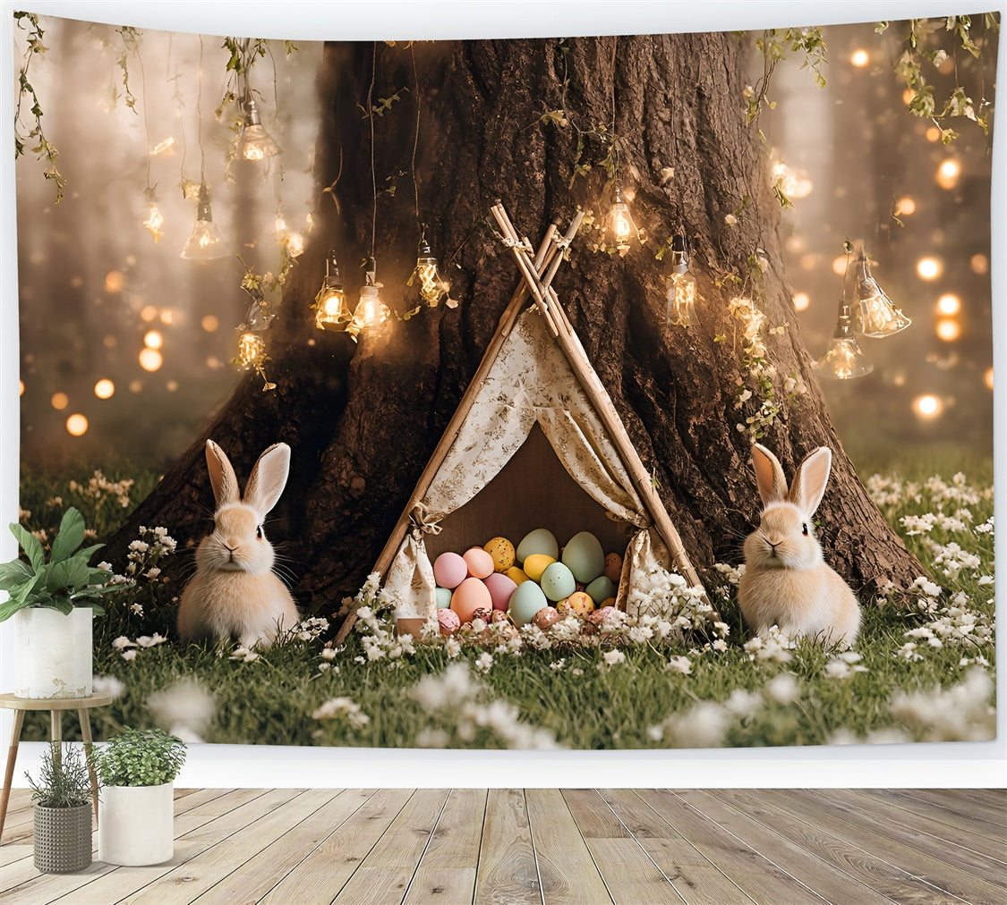 Ostern Backdrops Ideen Magical Bunny Cozy Tent Backdrop CSH2-35
