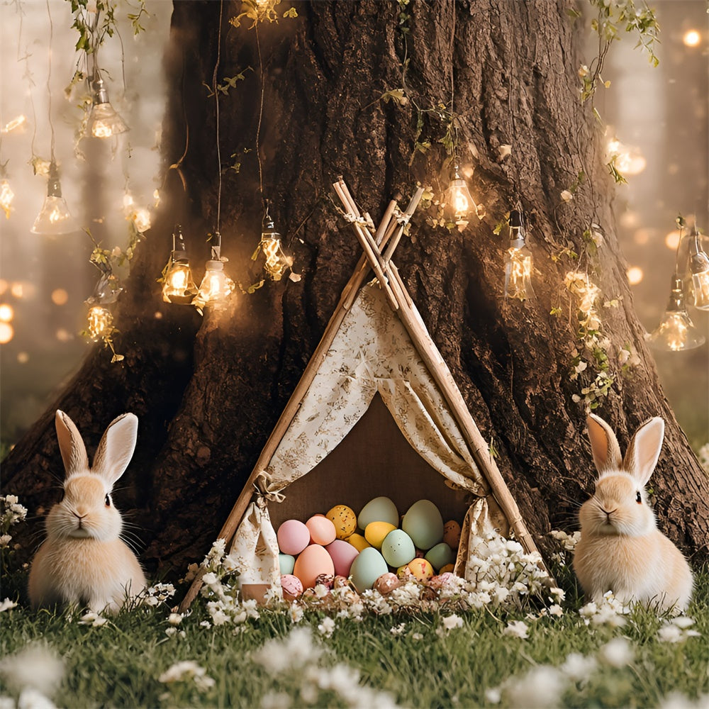 Ostern Backdrops Ideen Magical Bunny Cozy Tent Backdrop CSH2-35