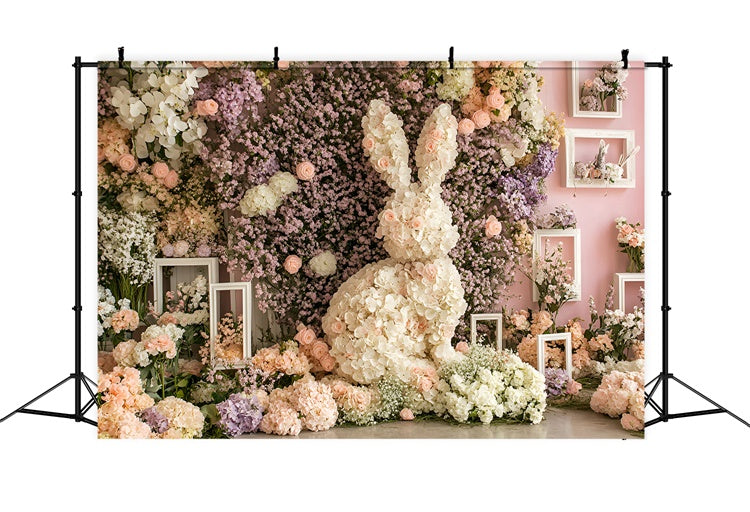 Ostern Fotografie Backdrops Frühlingsgarten Blume Hase Backdrop CSH2-38