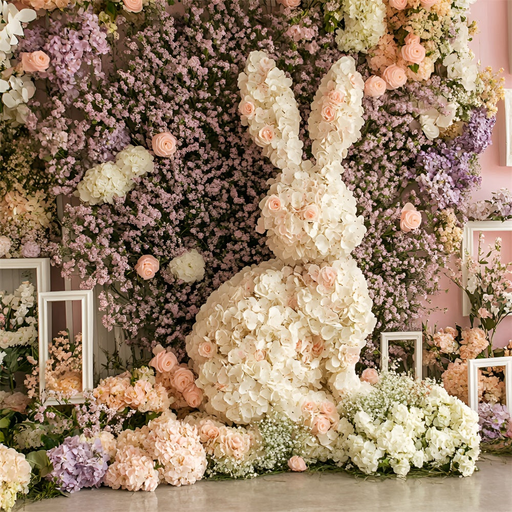 Ostern Fotografie Backdrops Frühlingsgarten Blume Hase Backdrop CSH2-38