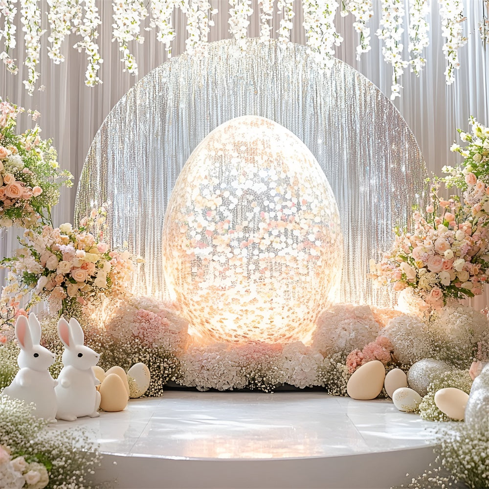Ostern Backdrop Verträumte Frühlingsszene Glühende Eier Backdrop CSH2-42