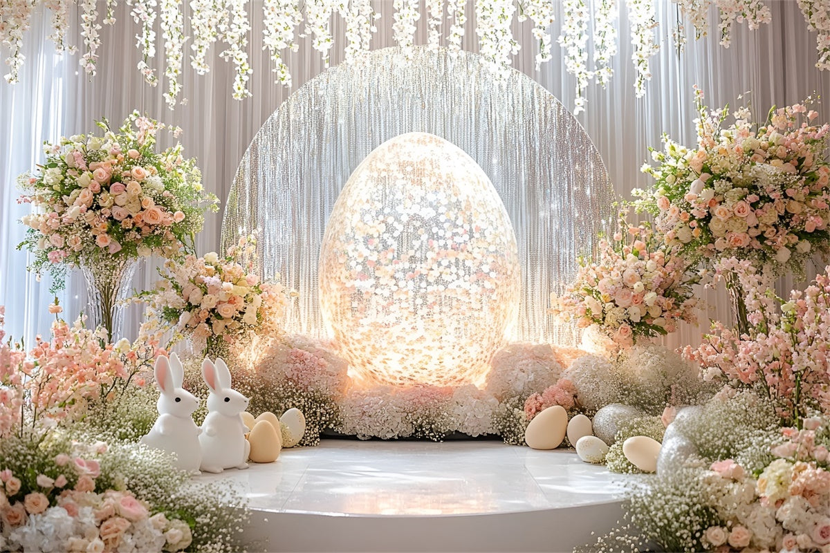 Ostern Backdrop Verträumte Frühlingsszene Glühende Eier Backdrop CSH2-42