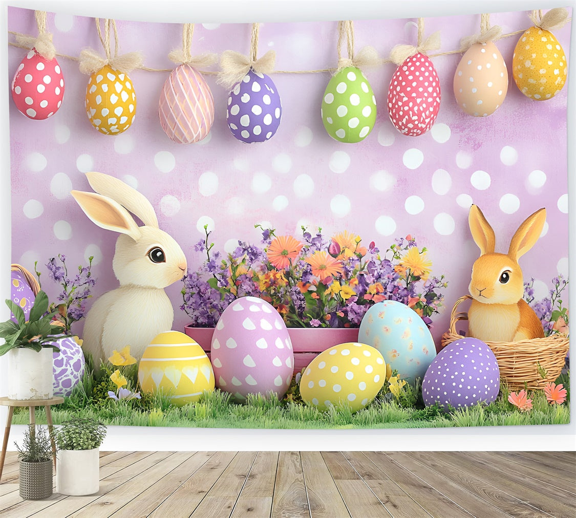 Fotografie Ostern Backdrop Fun Bunny bunte Eier Backdrop CSH2-7