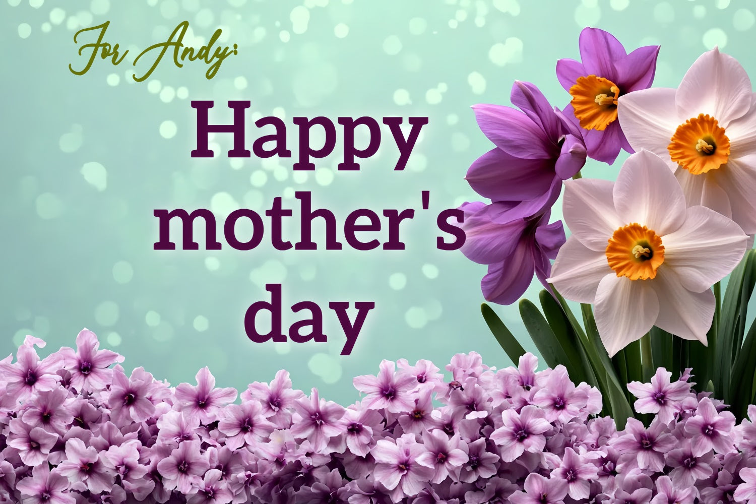 Muttertags-Hintergrundbild mit elegantem Bokeh und Blumen CSH3-116